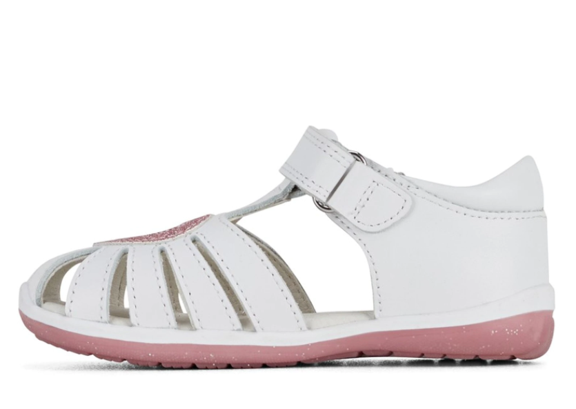 Clarks MAYA II in White/Pink Glitter (Size AU 4-10)