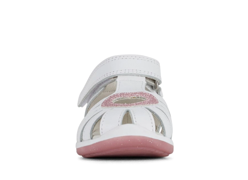 Clarks MAYA II in White/Pink Glitter (Size AU 4-10)