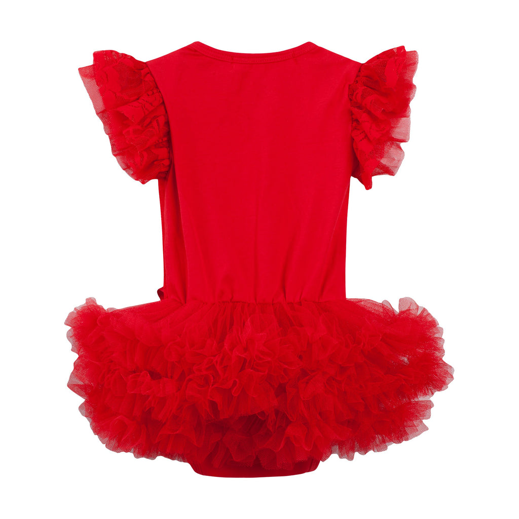 Designer Kidz Libby Red Petti Romper