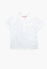 Boboli Boys Linen Polo Shirt- White
