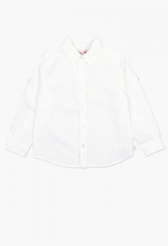 Bebe Louis S/S Knit Linen Shirt in White