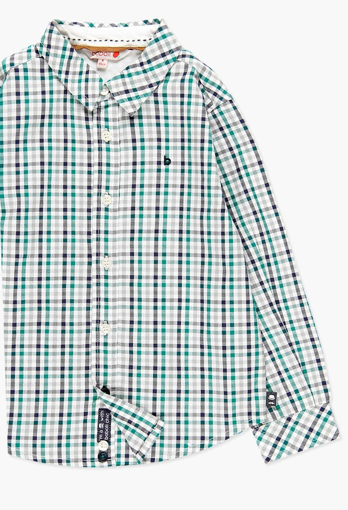 Boboli Poplin Shirt Check for Boy (Size 5-14)