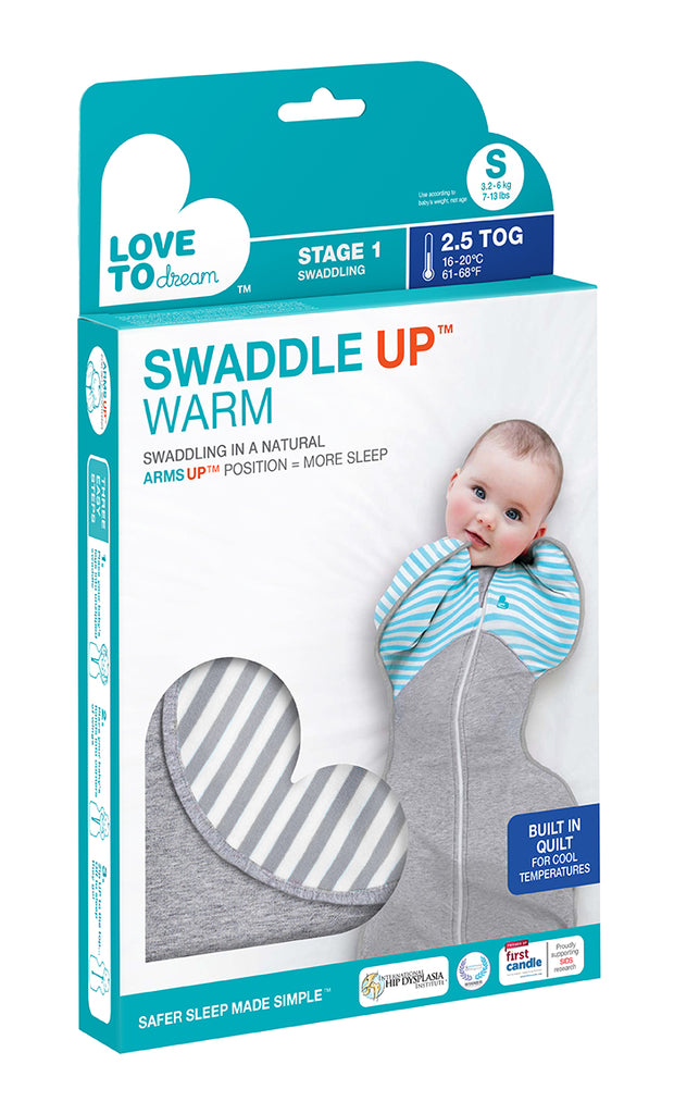 Love to Dream Swaddle UP Winter Warm 2.5TOG Grey Stripe