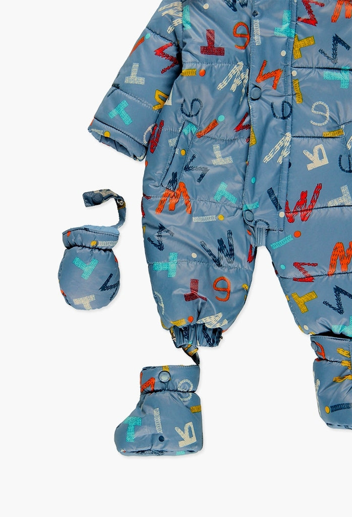 Boboli Technical Fabric Babygrow for Baby Boy (Size 3M-12M)