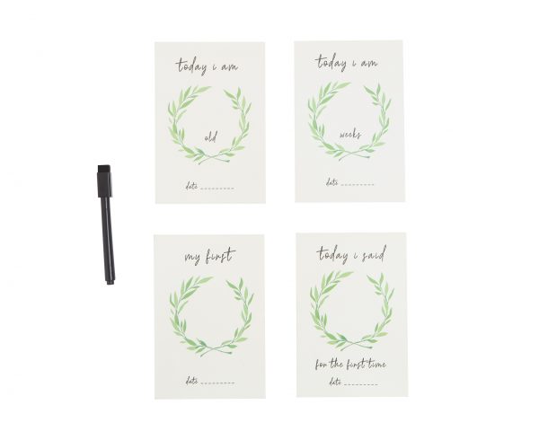 All4Ella Personalised Milestone Cards- White with Marker