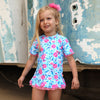 Salty Ink Miss Bouquet Floral Frill Rashvest Set (Size 0-7)