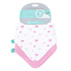 All4Ella 2 Pack Reversible Banbana Bibs- Bow