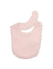 Bebe Pink Velour Bib with Lace