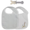 Marquise 2 Pack Bib & Bunny Toy in Grey