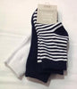 Marquise 3pk Knitted Socks- Navy/Stripe/White - Sweet Thing Baby & Childrens Wear