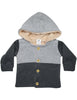 Korango Tiger Lined Knit Jacket - Charcoal