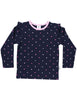 Korango Clouds LS Star Print Tee - Navy