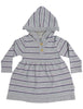 Korango Stars Stripe Hooded Knit Dress - Grey Marle