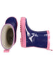 Korango Gumboot Contrast Binding and Sole - Pink/Navy