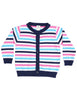 Korango Standing out from the Crowd Cardigan - Stripe White/Navy/Pink/Blue