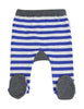 Korango Little Tiger Stripe Knit Legging - Blue/Grey Marle