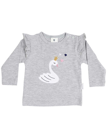 Bebe Esme Embroidered L/S Top (Size 000-7)