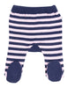 Korango Swan Princess Stripe Knit Legging - Grey Marle/Pink