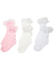 Korango Essentials Frill Socks - White/Ivory/Pink