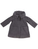 Korango Vamos Vintage Girls Zip Lined Overcoat with Hood - Grey