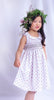 Jacaranda Kids Sarah Peter Pan Collar Smocked Dress - Rose Print