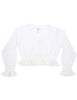Korango L/S Crop Cardigan in White