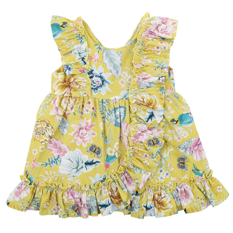 Cheeky Tots Ruffle My Feathers - Off White (Size 2-8)