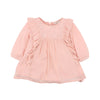 Fox & Finch Fancy Crepe Dress - Dusty Pink (Size 3M-5Y)
