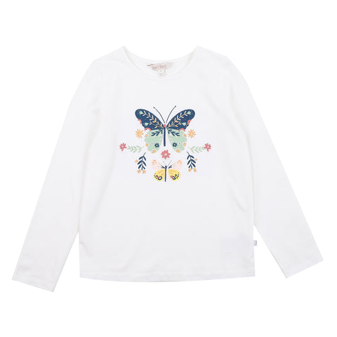 Toshi Dreamtime Organic L/S Tee in Feather (Size 00-2)