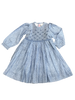 Meleze Hand Smocked Dress Candy - Blue Floral