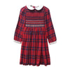 Meleze Hand Smocked Dress in Royal Stewart Tartan (Size 6M-8Y)
