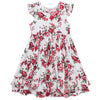 Designer Kidz Pearl Floral Swing Dress - Red (Size 2-7)