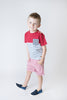 Love Henry Boys Pocket Tee - Red/Blue Stripe (Size 3-12)