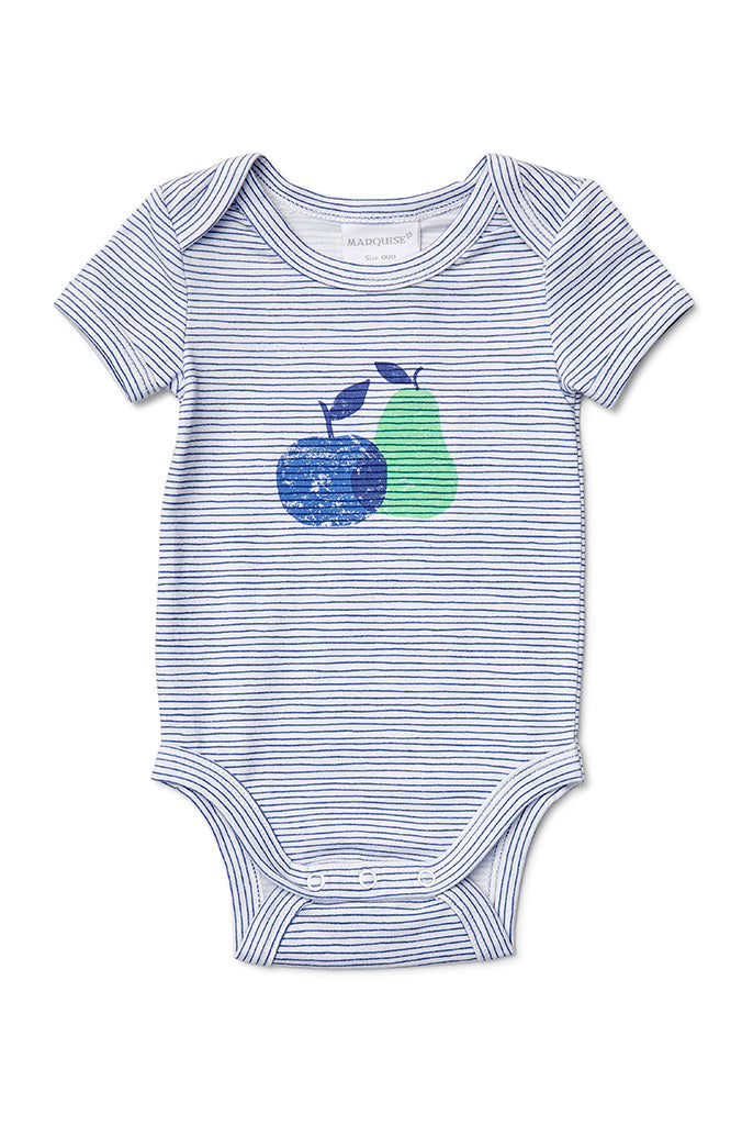 Marquise Boys Combo Bodysuit Apples and Pears (Size NB-1)