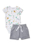 Marquise Boys S/S Bodysuit and Shorts (Size 000-0)