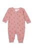 Marquise Towelling Zipsuit - Strawberries (Size NB-1)
