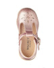 Walnut Rio Leather TBar Shoe - Rose Gold