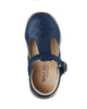 Walnut Rio Leather TBar Shoe - Navy