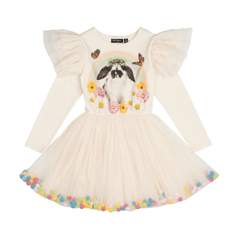 Cheeky Tots Ruffle My Feathers - Off White (Size 2-8)