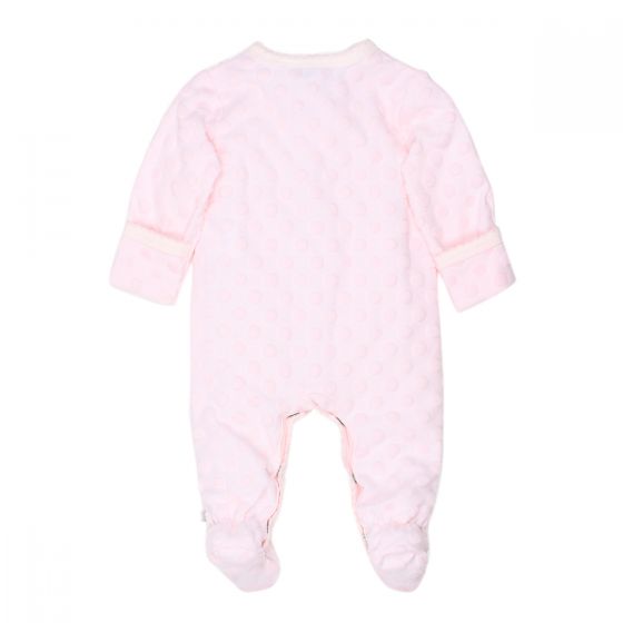 Bebe Spot Layette Romper in Pink