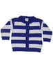 Korango Whale Cardigan in Blue/White stripe