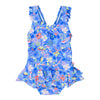 Bebe Emma Floral Swim Suit With Frill (Size 00-2)