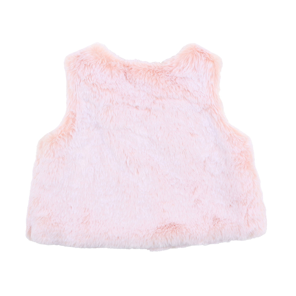 Bebe Mila Fur Vest in Soft Pink (Size 000-7)