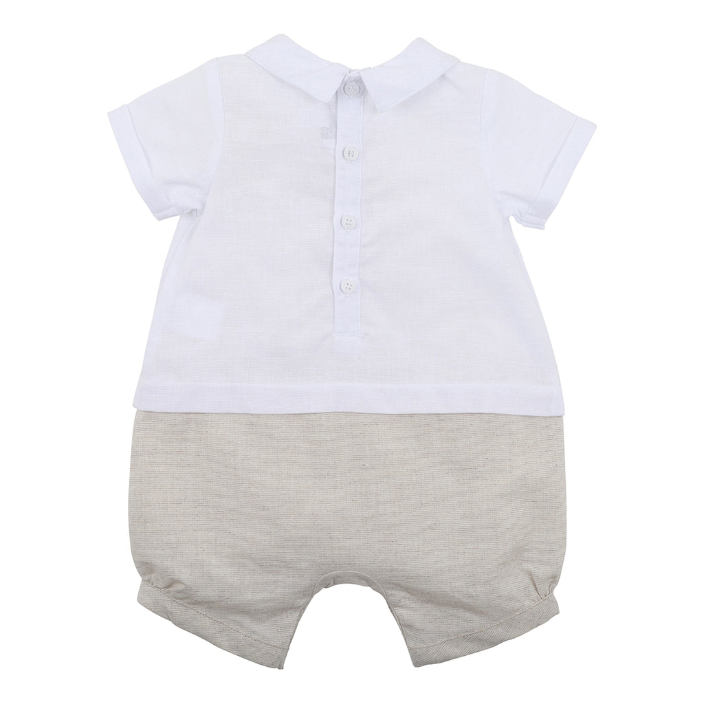 Bebe Edward Shirt Romper (Size NB-1)