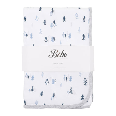 Aden & Anais metallic blue moon birch silky soft stroller blanket