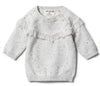 Wilson & Frenchy Knitted Jumper with Fringe-Grey Speckle