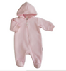 Beanstork Pink Quilted Bell Romper (Size NB-9M)