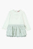 Boboli Heart Dress- White/Silver