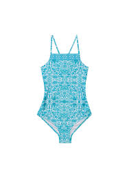Seafolly High Neck Tank in Hawaii Blue (Size 8-14)