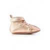 Walnut Hunter Leather Bootee in Rose Gold